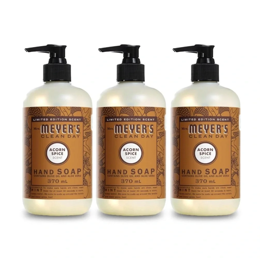 Set‎ of 3 Mrs. Myers Acorn Spice Hand Soap - limited edition- 12.5oz bottles